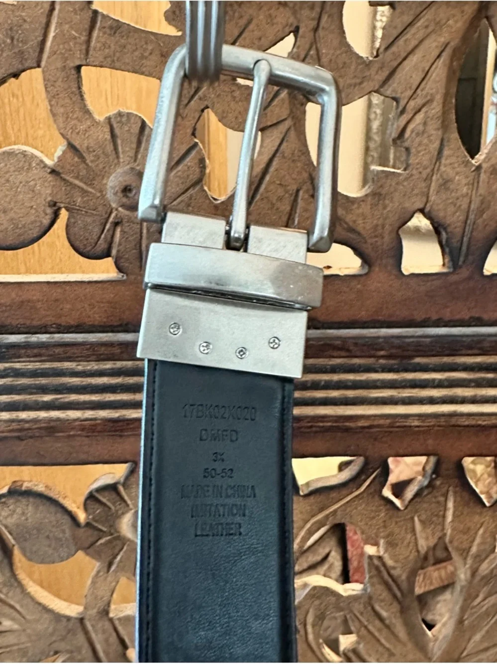Reversible Brown & Black Silver Buckle Belt.